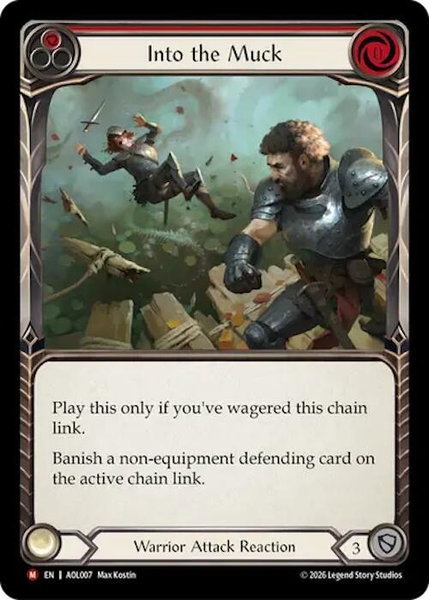 Into the Muck (Red) trading card from Armory Deck: Olympia Into the Muck (Red) - Armory Deck: Olympia Flesh and Blood trading card