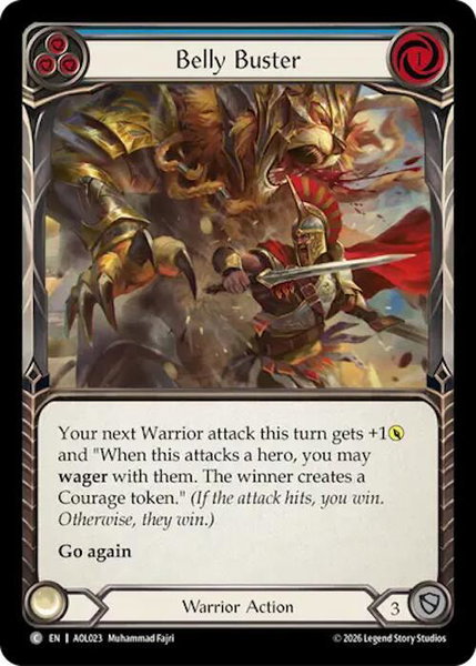 Belly Buster (Blue) - Armory Deck: Olympia Flesh and Blood trading card