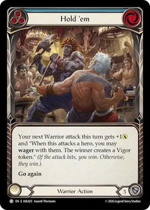 Hold 'em (Blue) - Armory Deck: Olympia (AOL) #AOL025 - Common Flesh and Blood Trading Card