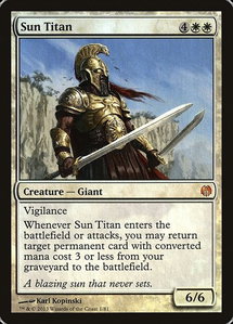 Sun Titan - Duel Decks: Heroes vs. Monsters (DDL) #1 - Mythic Rare Magic: The Gathering Trading Card