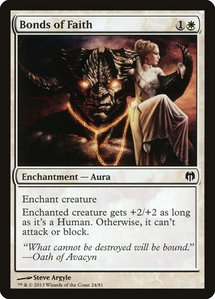 Bonds of Faith - Duel Decks: Heroes vs. Monsters (DDL) #24 - Common Magic: The Gathering Trading Card