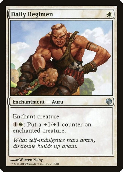 Daily Regimen trading card from Duel Decks: Heroes vs. Monsters Daily Regimen - Duel Decks: Heroes vs. Monsters Magic: The Gathering trading card