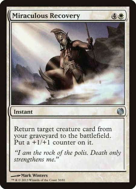 Miraculous Recovery - Duel Decks: Heroes vs. Monsters Magic: The Gathering trading card