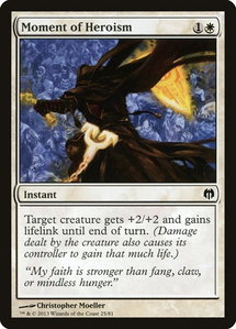Moment of Heroism - Duel Decks: Heroes vs. Monsters (DDL) #25 - Common Magic: The Gathering Trading Card