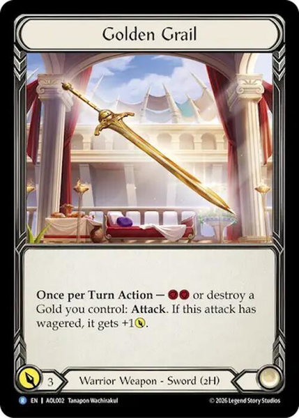 Golden Grail trading card from Armory Deck: Olympia Golden Grail - Armory Deck: Olympia Flesh and Blood trading card