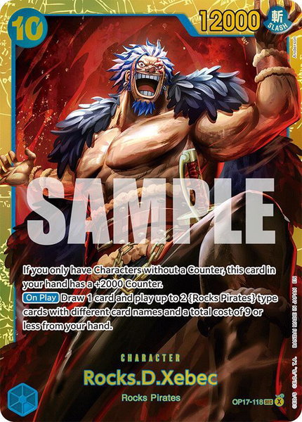 Rocks.D.Xebec (118) trading card from The World's Strongest Warriors Rocks.D.Xebec (118) - The World's Strongest Warriors One Piece trading card