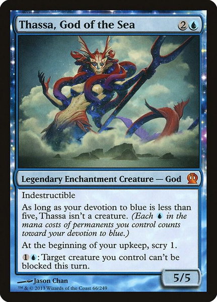 Thassa, God of the Sea - Theros Magic: The Gathering trading card