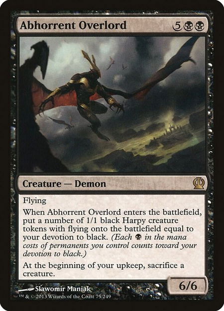 Abhorrent Overlord - Theros Magic: The Gathering trading card