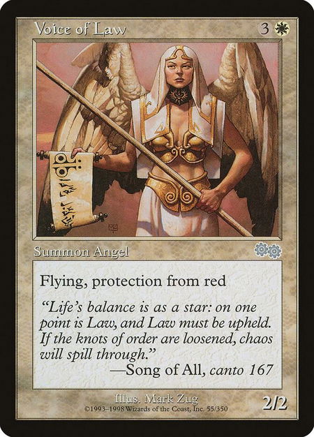 Voice of Law - Urza's Saga Magic: The Gathering trading card