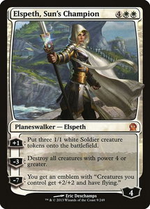 Elspeth, Sun's Champion - Theros (THS) #9 - Mythic Rare Magic: The Gathering Trading Card