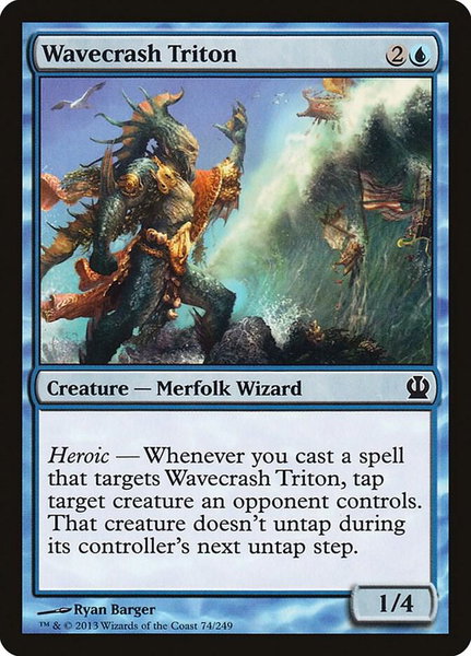 Wavecrash Triton - Theros Magic: The Gathering trading card