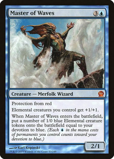Master of Waves - Theros Magic: The Gathering trading card