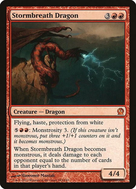 Stormbreath Dragon - Theros Magic: The Gathering trading card