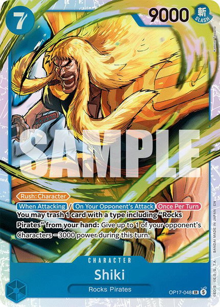 Shiki (048) - The World's Strongest Warriors One Piece trading card