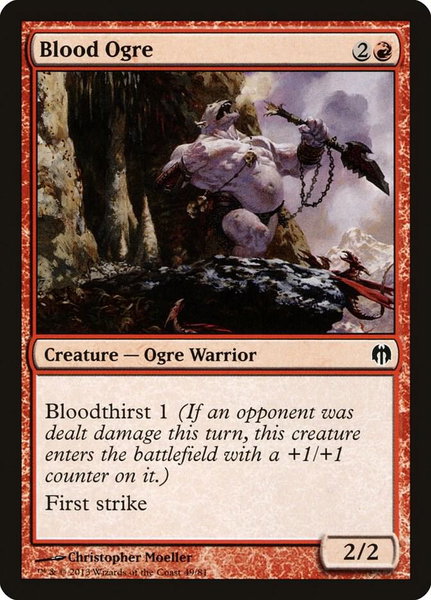 Blood Ogre trading card from Duel Decks: Heroes vs. Monsters Blood Ogre - Duel Decks: Heroes vs. Monsters Magic: The Gathering trading card