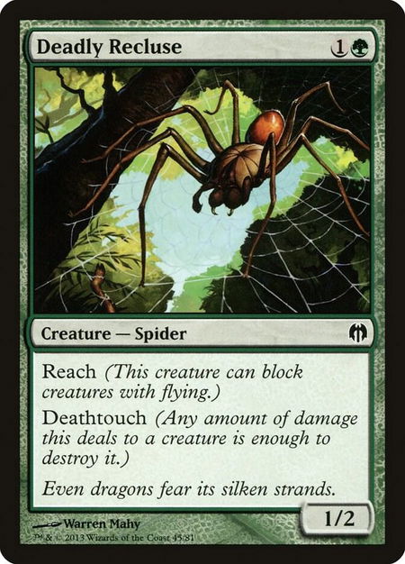 Deadly Recluse - Duel Decks: Heroes vs. Monsters Magic: The Gathering trading card