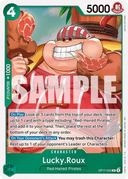 Lucky.Roux - The World's Strongest Warriors One Piece trading card
