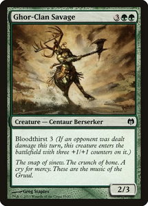 Ghor-Clan Savage - Duel Decks: Heroes vs. Monsters (DDL) #53 - Common Magic: The Gathering Trading Card