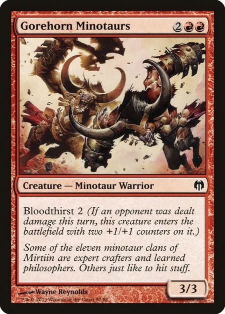 Gorehorn Minotaurs - Duel Decks: Heroes vs. Monsters Magic: The Gathering trading card