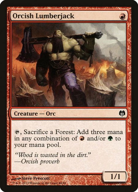 Orcish Lumberjack - Duel Decks: Heroes vs. Monsters Magic: The Gathering trading card