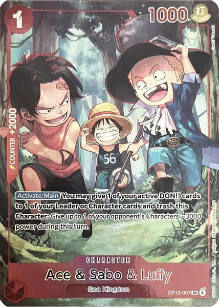 Ace & Sabo & Luffy (English Version 3rd Anniversary Set) trading card from One Piece Promotion Cards Ace & Sabo & Luffy (English Version 3rd Anniversary Set) - One Piece Promotion Cards One Piece trading card