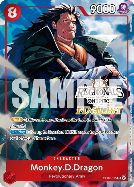 Monkey.D.Dragon (Regionals Finalist Card Set 26-27 Vol.2) trading card from One Piece Promotion Cards Monkey.D.Dragon (Regionals Finalist Card Set 26-27 Vol.2) - One Piece Promotion Cards One Piece trading card