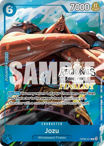 Jozu (Regionals Finalist Card Set 26-27 Vol.2) trading card from One Piece Promotion Cards Jozu (Regionals Finalist Card Set 26-27 Vol.2) - One Piece Promotion Cards One Piece trading card