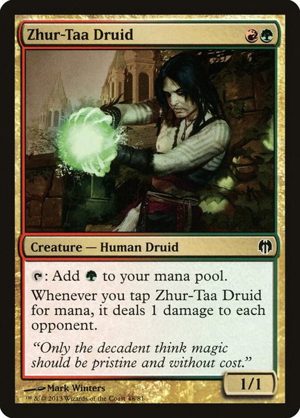 Zhur-Taa Druid trading card from Duel Decks: Heroes vs. Monsters Zhur-Taa Druid - Duel Decks: Heroes vs. Monsters Magic: The Gathering trading card