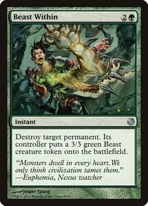 Beast Within - Duel Decks: Heroes vs. Monsters (DDL) #69 - Uncommon Magic: The Gathering Trading Card