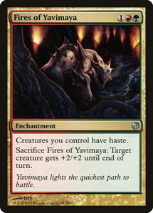Fires of Yavimaya - Duel Decks: Heroes vs. Monsters (DDL) #70 - Uncommon Magic: The Gathering Trading Card