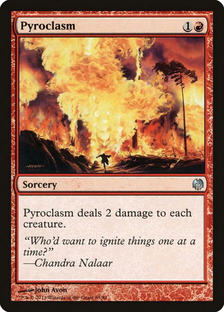 Pyroclasm - Duel Decks: Heroes vs. Monsters Magic: The Gathering trading card