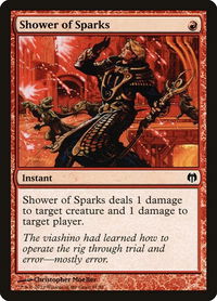 Shower of Sparks - Duel Decks: Heroes vs. Monsters (DDL) #61 - Common Magic: The Gathering Trading Card