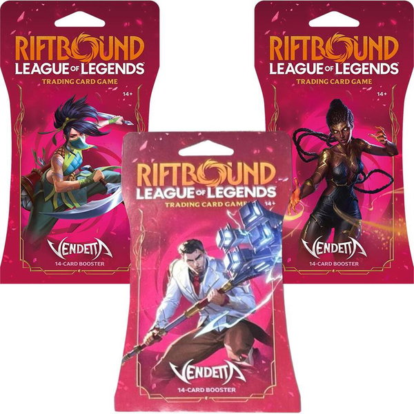 Vendetta - Sleeved Booster Pack Art Bundle [Set of 3] - Vendetta Riftbound trading card