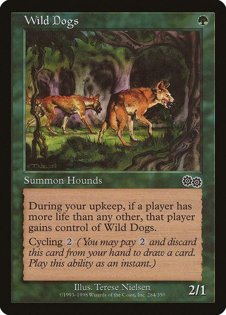 Wild Dogs - Urza's Saga Magic: The Gathering trading card
