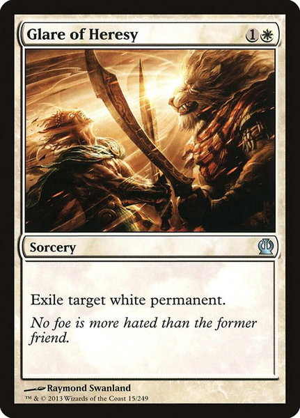 Glare of Heresy - Theros Magic: The Gathering trading card