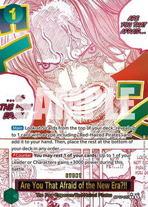 Are You That Afraid of the New Era?! (Alternate Art) - The World's Strongest Warriors (OP17) #OP17-037 - Rare One Piece Trading Card