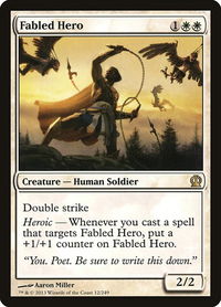 Fabled Hero - Theros (THS) #12 - Rare Magic: The Gathering Trading Card