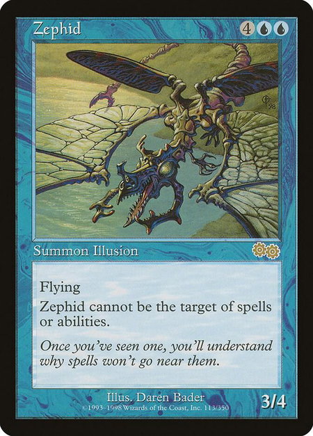 Zephid - Urza's Saga Magic: The Gathering trading card