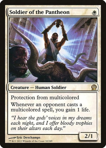 Soldier of the Pantheon - Theros Magic: The Gathering trading card