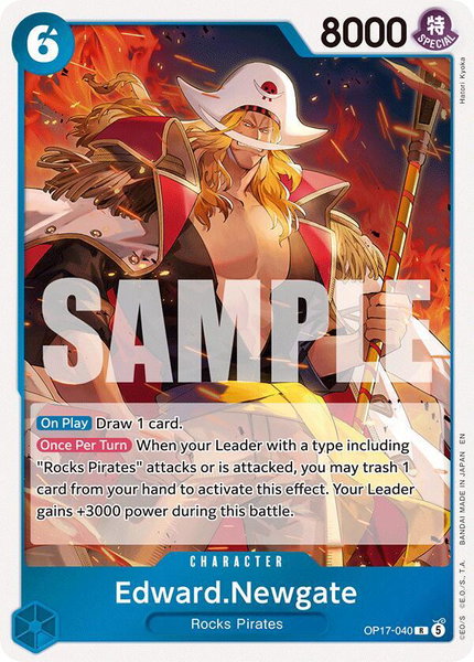 Edward.Newgate (040) - The World's Strongest Warriors One Piece trading card