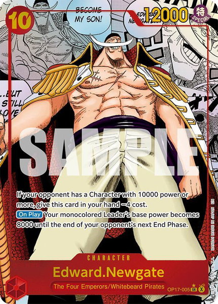 Edward.Newgate (005) (Manga) trading card from The World's Strongest Warriors Edward.Newgate (005) (Manga) - The World's Strongest Warriors One Piece trading card