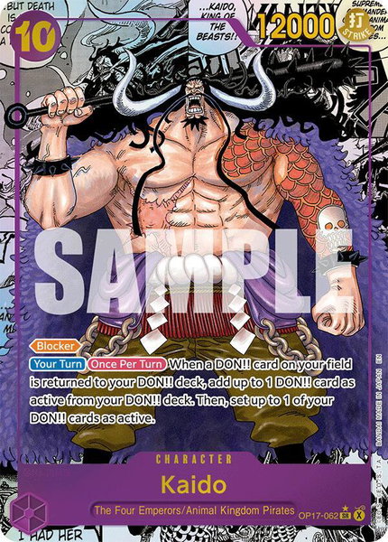 Kaido (062) (Manga) trading card from The World's Strongest Warriors Kaido (062) (Manga) - The World's Strongest Warriors One Piece trading card