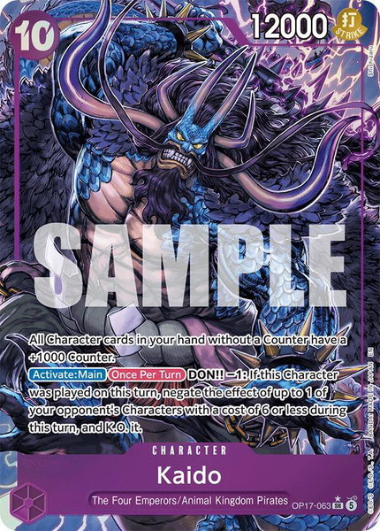 Kaido (063) (Alternate Art) trading card from The World's Strongest Warriors Kaido (063) (Alternate Art) - The World's Strongest Warriors One Piece trading card