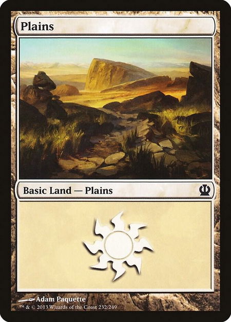 Plains (232) - Theros Magic: The Gathering trading card
