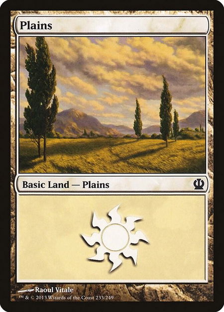 Plains (233) - Theros Magic: The Gathering trading card
