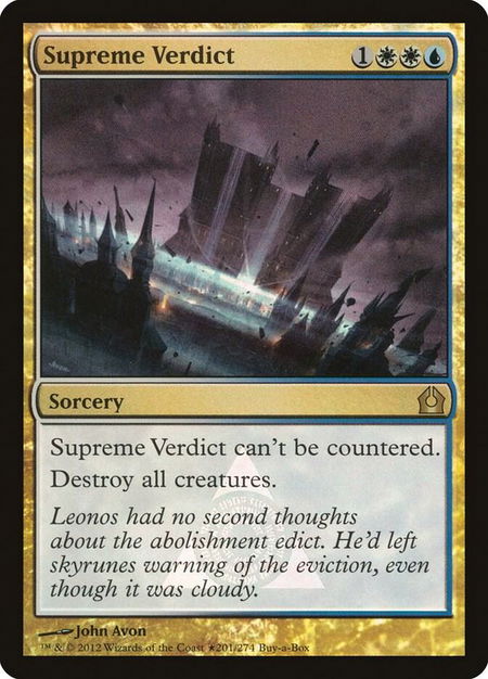Supreme Verdict - Buy-A-Box Promos Magic: The Gathering trading card