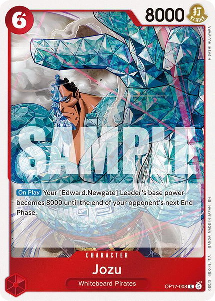 Jozu - The World's Strongest Warriors One Piece trading card