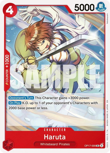 Haruta - The World's Strongest Warriors One Piece trading card