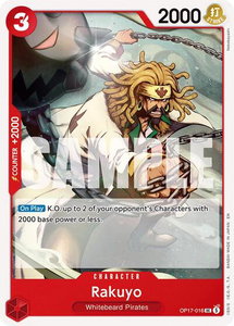 Rakuyo - The World's Strongest Warriors (OP17) #OP17-016 - Uncommon One Piece Trading Card