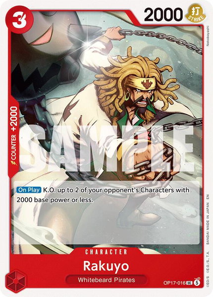 Rakuyo - The World's Strongest Warriors One Piece trading card